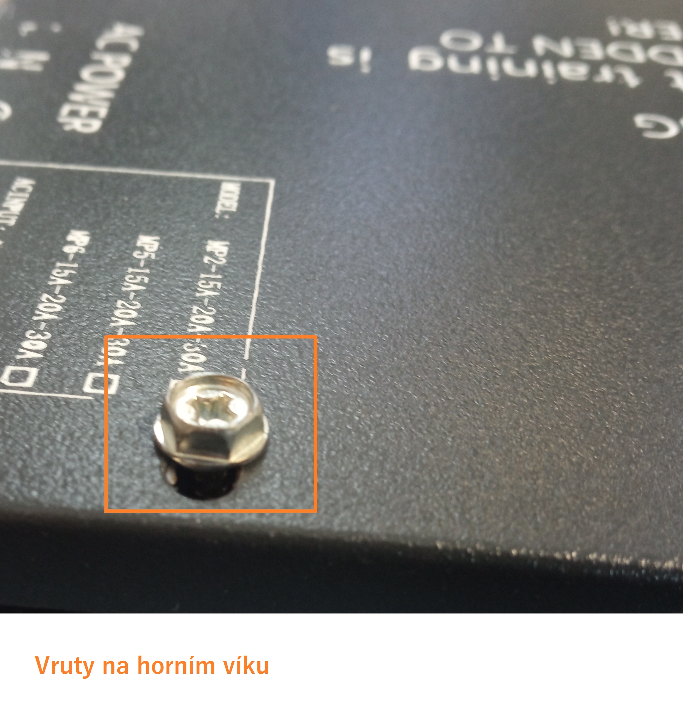 Jednostka sterująca - pokrywa górna